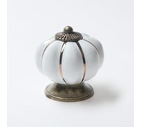 Ручка кнопка ТУНДРА PEONY Ceramics 001, керамическая, белая 2768097