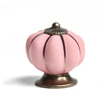 Ручка кнопка ТУНДРА PEONY Ceramics 001, керамическая, пудровый 4320359