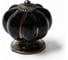Ручка кнопка ТУНДРА PEONY Ceramics 001, керамическая, черная 2768098 1