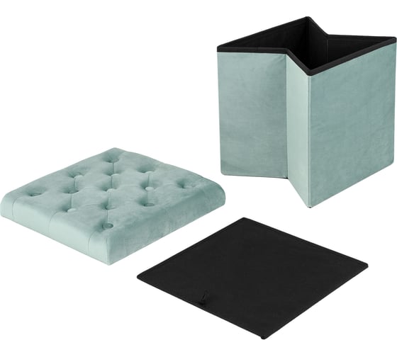 Складной мягкий пуфик My Interno зеленый MY-211108-GREEN 1