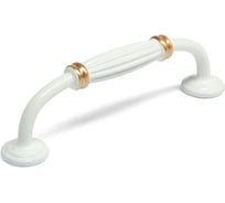 Ручка скоба ТУНДРА PC176BL LIGHT, м/о 96 мм, цвет белый с золотом 4676298