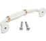 Ручка скоба ТУНДРА PC176BL LIGHT, м/о 96 мм, цвет белый с золотом 4676298 3