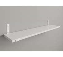 Полка ЭЛИМЕТ 80x25 см, белая, с кронштейнами белого цвета БП-00003110