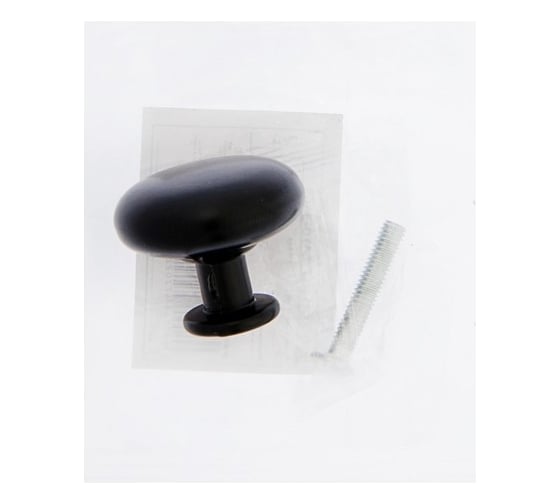 Ручка кнопка ТУНДРА WAVE РК120BL, черная 4647202