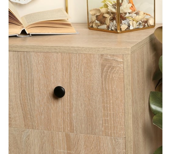 Ручка кнопка ТУНДРА WAVE РК120BL, черная 4647202
