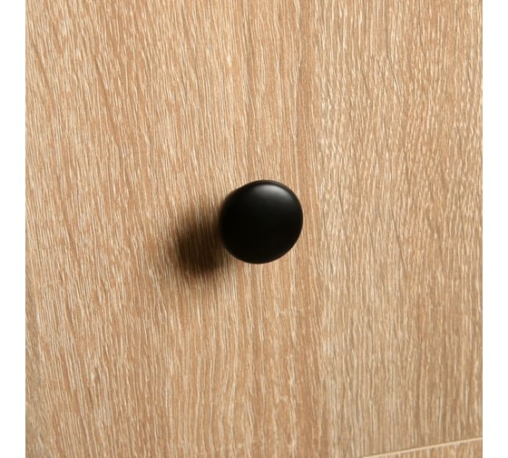 Ручка кнопка ТУНДРА WAVE РК120BL, черная 4647202