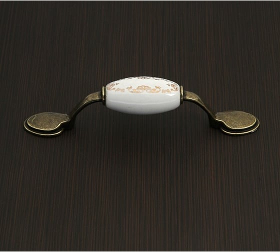 Ручка скоба ТУНДРА CASTLE Ceramics 012 LIGHT, 76 мм, керамическая, цвет бронза 4676285