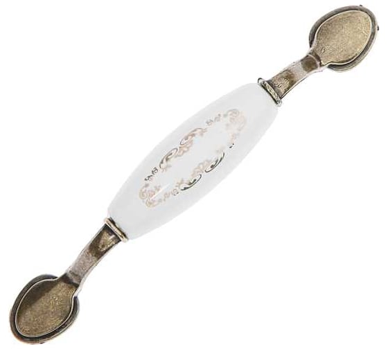 Ручка скоба ТУНДРА CASTLE Ceramics 012 LIGHT, 96 мм, керамическая, цвет бронза 4676286