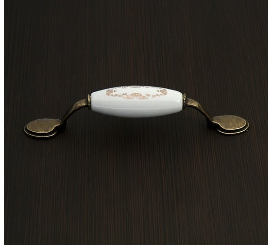 Ручка скоба ТУНДРА CASTLE Ceramics 012 LIGHT, 96 мм, керамическая, цвет бронза 4676286
