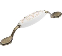 Ручка скоба ТУНДРА LACE Ceramics 015 LIGHT, 96 мм, керамическая, цвет бронза 4676290