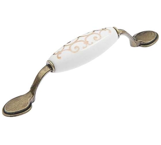 Ручка скоба ТУНДРА LACE Ceramics 015 LIGHT, 96 мм, керамическая, цвет бронза 4676290 1