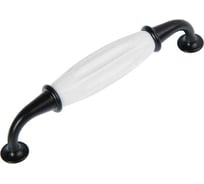 Ручка скоба ТУНДРА STYLISH Ceramics 003, 128 мм, керамическая чёрная 3671625