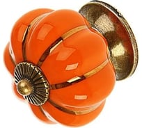 Ручка-кнопка ТУНДРА PEONY Ceramics 001, керамическая, оранжевая 2768102