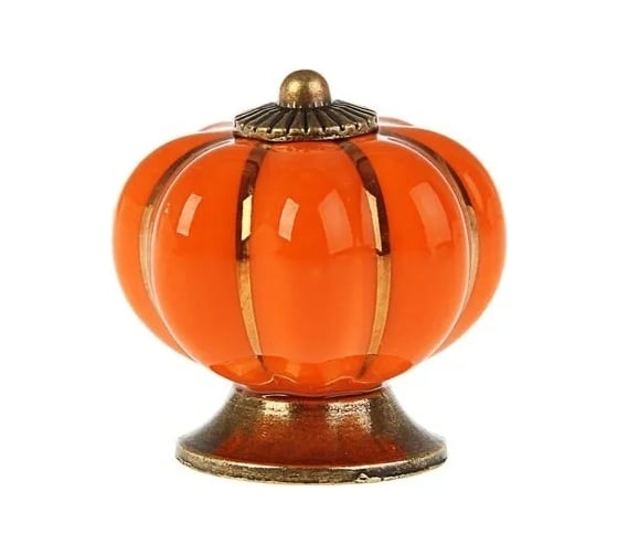 Ручка-кнопка ТУНДРА PEONY Ceramics 001, керамическая, оранжевая 2768102