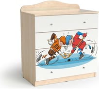 Комод МК Мама хоккей, шимо светлый/белый 100418