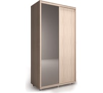 Шкаф-купе МК Мама удачный 160x45, ясень шимо светлый с зеркалом 101722