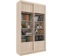 Шкаф-купе МК Мама книжный для увлечении 22 ясень шимо светлый со стеклом 101731