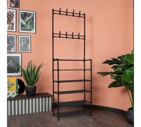 Напольная вешалка для одежды HELEX Home черная W-11