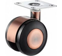 Мебельное колесо Tech-Krep поворотное, пластик, бронза, площадка, D50, б/т - пакет 152346
