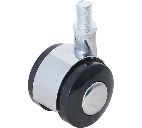 Мебельное колесо Tech-Krep поворотное, пластик, хром, резьба М8, D40, б/т - пакет 152327