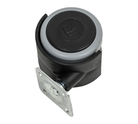 Мебельное колесо Tech-Krep поворотное, обрезиненный пластик, черный, площадка, D50, б/т - пакет 148483