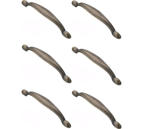 Ручка GTV UZ 10-096-N04 старое золото, WP10, комплект 6 шт UZ-10-096-N04-K 1