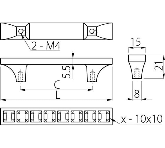 Ручка GTV UZ-02С096-01 хром UZ-02C096-01