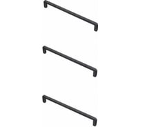 Ручка GTV BAGIO 192 мм, черный матовый, комплект 3 шт UZ-BAGIO-192-20M-K
