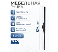 Алюминиевая мебельная ручка GTV PICADO 256/596 черный матовый UA-PICADO-256-596-20M