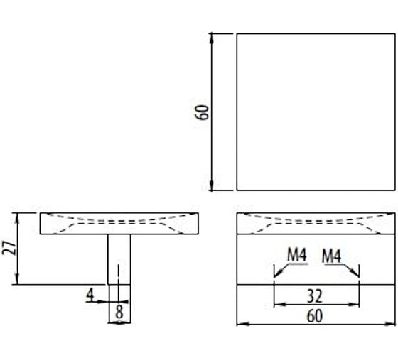 Ручка GTV UZ 60-032 хром UZ-60-032-01