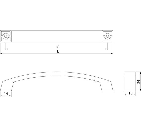 Ручка GTV UZ G0-256-06 инокс UZ-G0-256-06