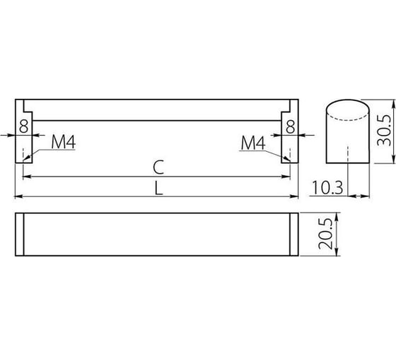 Ручка GTV UZ 682-480 инокс UZ-682480-06