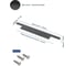 Алюминиевая мебельная ручка GTV LIND 320/396 черный матовый UA-LIND-320-396-20M 2