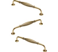 Ручка GTV ABIATE 128 мм, старое золото, комплект 3 шт UZ-ABIAT-128-04-K