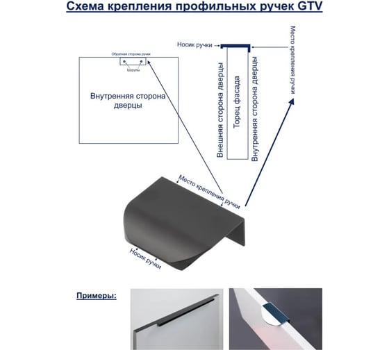 Алюминиевая мебельная ручка GTV HEXI 192мм/225мм, хром UA-HEXI192-01