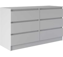 Комод Woodville косео 6 белый 506986