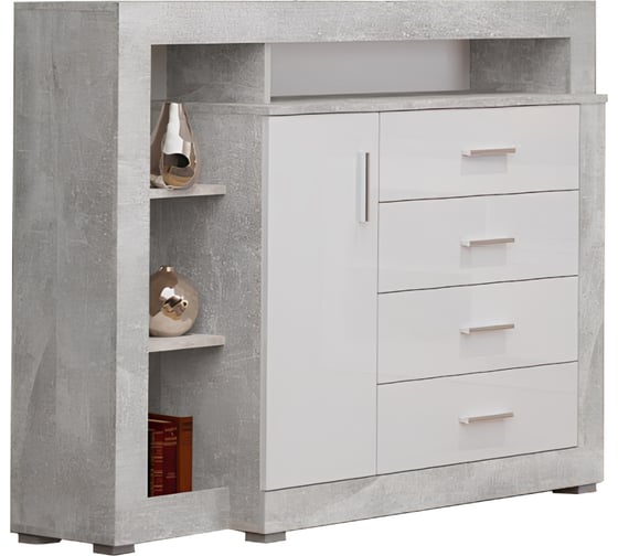 Комод Woodville мирандa atelier / белый глянец 297021