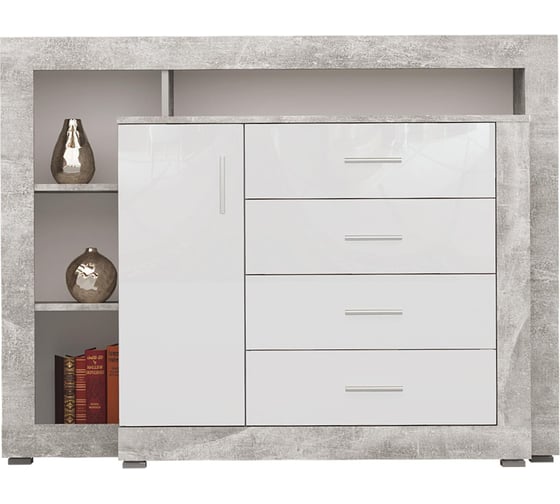Комод Woodville мирандa atelier / белый глянец 297021