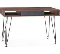 Письменный стол Woodville хиргра 120x60x77 дуб табачный / графит / черный 553803