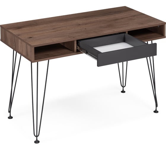 Письменный стол Woodville хиргра 120x60x77 дуб табачный / графит / черный 553803
