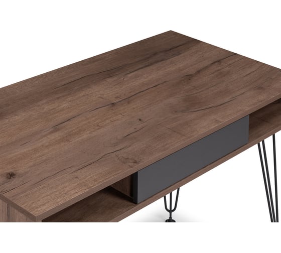 Письменный стол Woodville хиргра 120x60x77 дуб табачный / графит / черный 553803