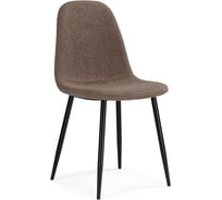 Стул Woodville на металлокаркасе lilu dark brown / black 15422