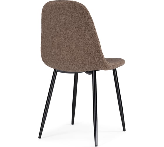 Стул Woodville на металлокаркасе lilu dark brown / black 15422