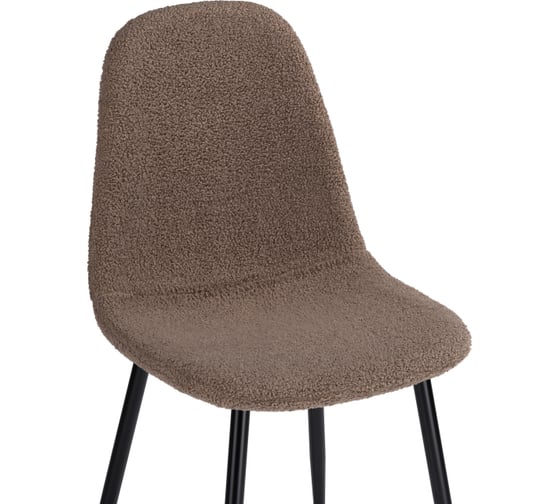 Стул Woodville на металлокаркасе lilu dark brown / black 15422