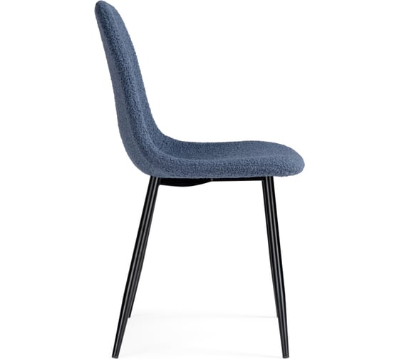 Стул Woodville на металлокаркасе lilu dark blue / black 15421