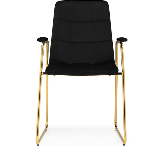Стул Woodville на металлокаркасе lana black / gold 15544