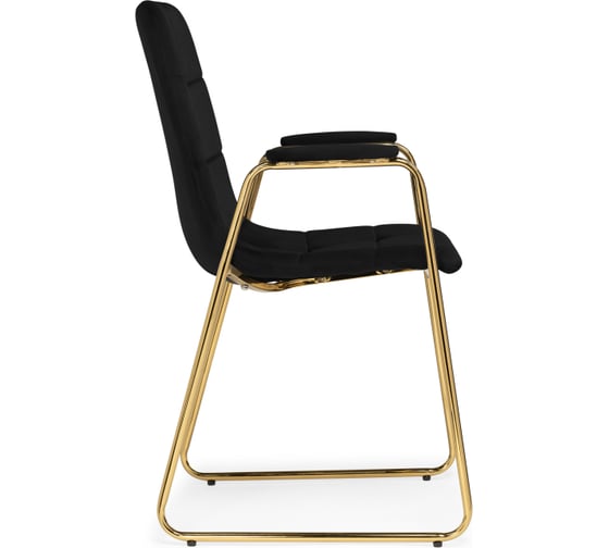 Стул Woodville на металлокаркасе lana black / gold 15544