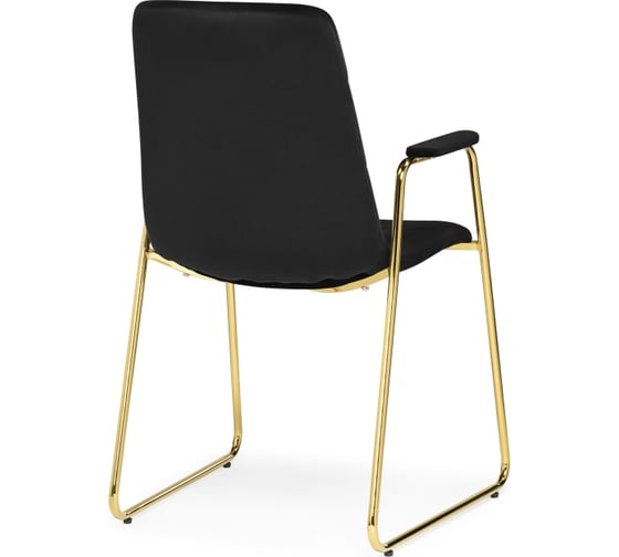 Стул Woodville на металлокаркасе lana black / gold 15544