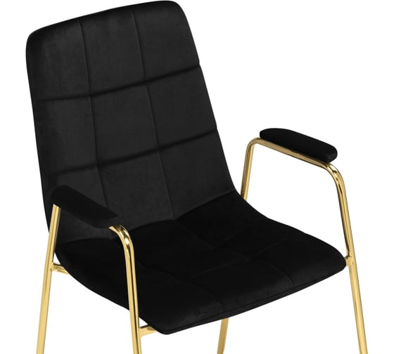 Стул Woodville на металлокаркасе lana black / gold 15544