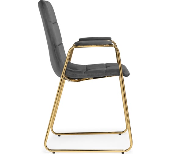 Стул Woodville на металлокаркасе lana dark grey / gold 15543